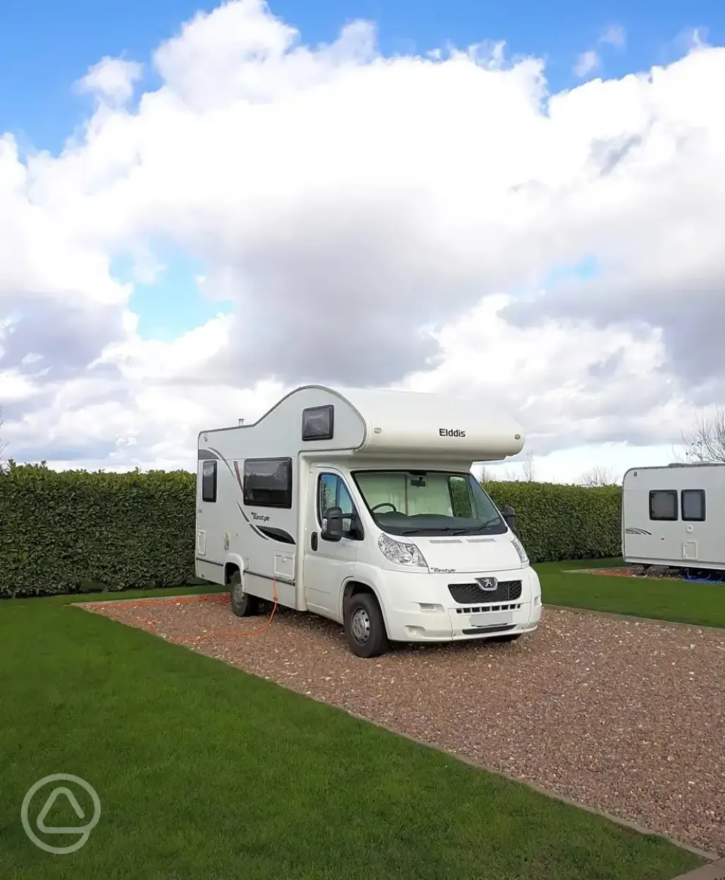 Electric grass and gravel hardstanding pitches