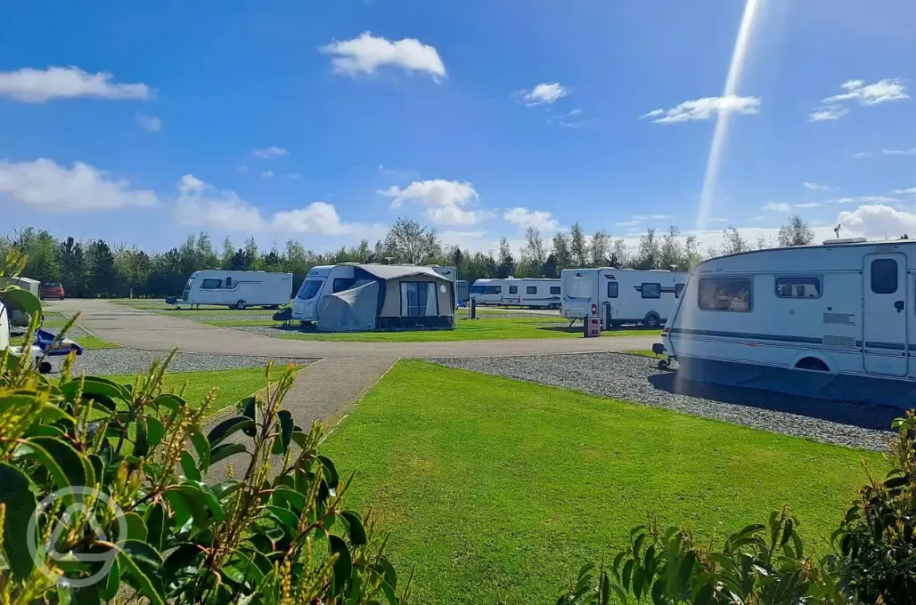 Fully serviced hardstanding pitches