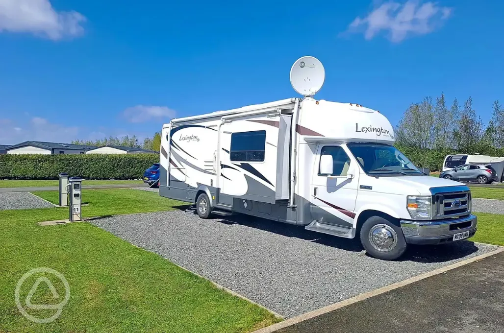 Fully serviced hardstanding pitches