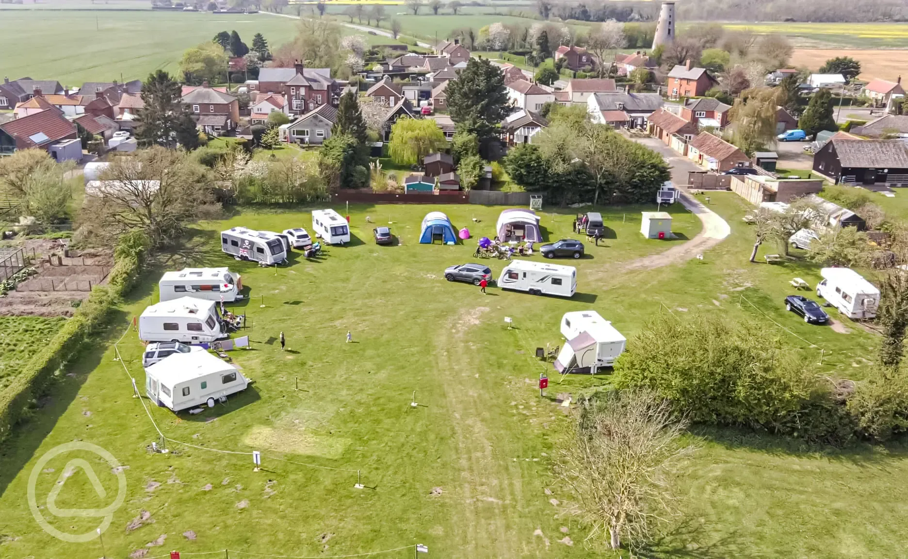 Aerial of the campsite