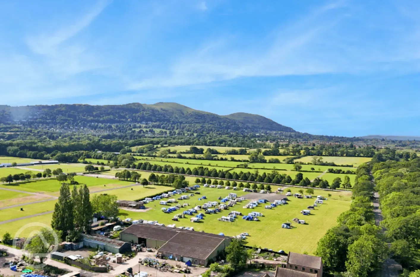 Aerial of the campsite