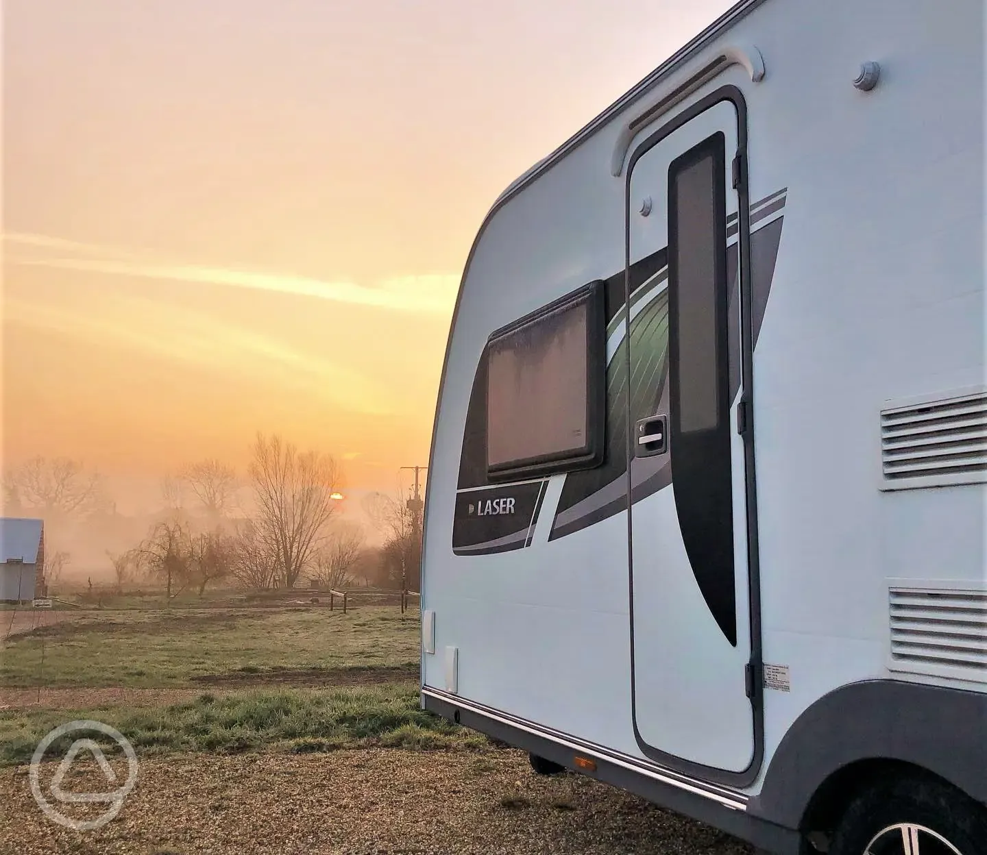 Caravan pitch with electric