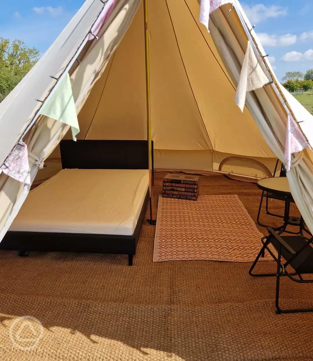 Bell tent interior 