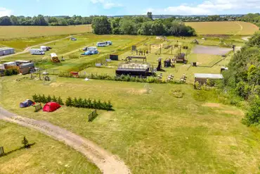 Aerial of the campsite