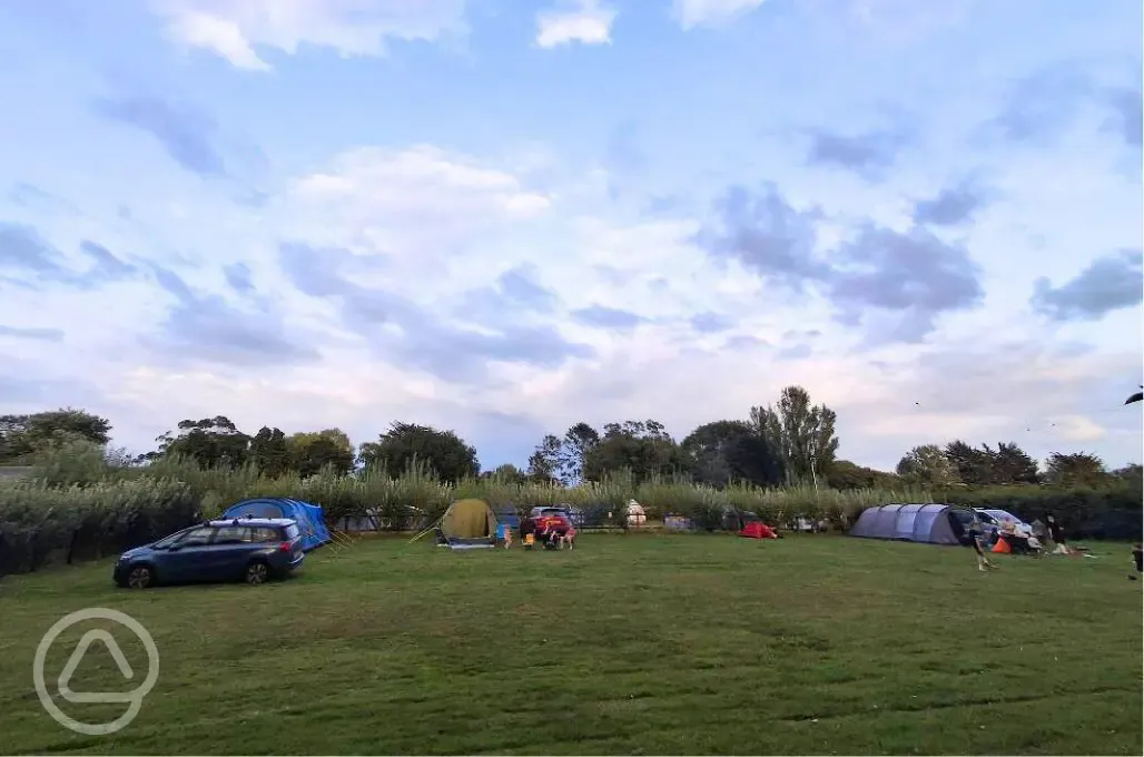 Electric hardstanding and grass touring pitches