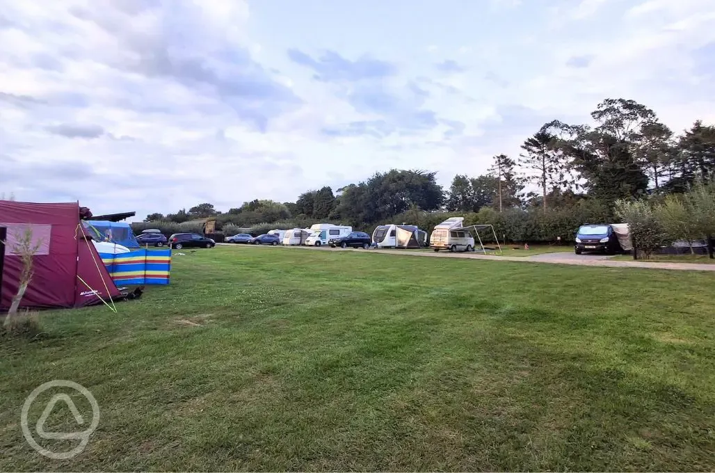 Electric hardstanding and grass touring pitches