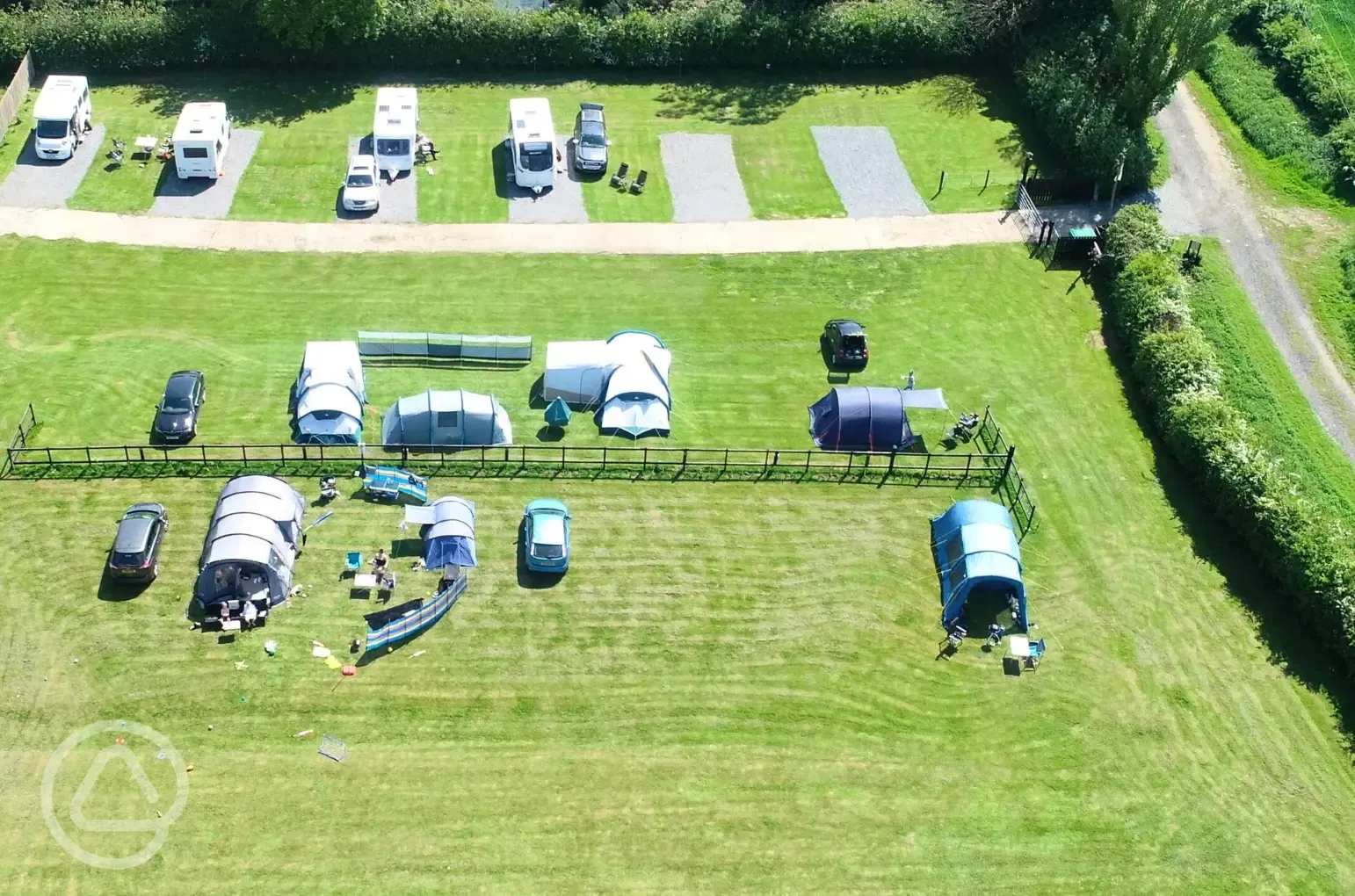 Aerial of the campsite