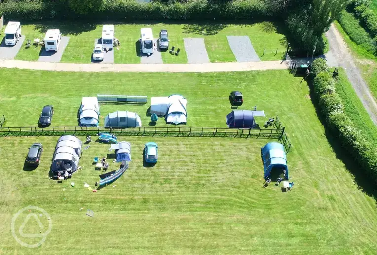 Aerial of the campsite