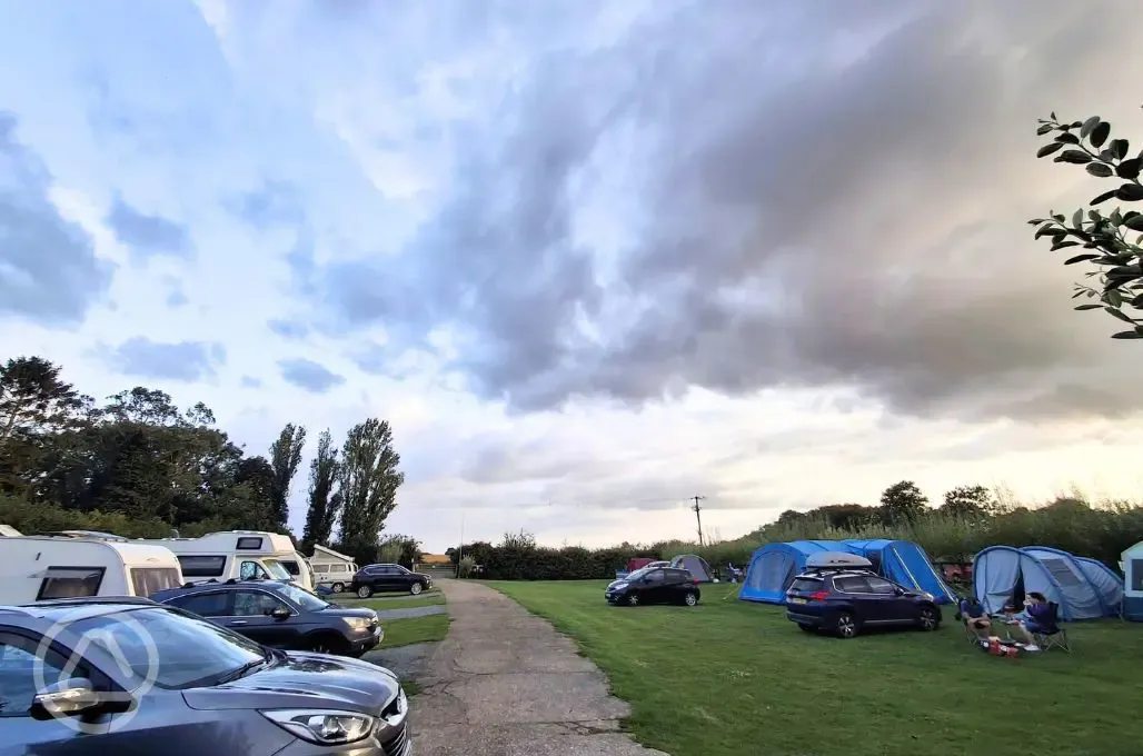 Electric hardstanding and grass touring pitches