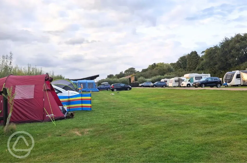 Electric hardstanding and grass touring pitches