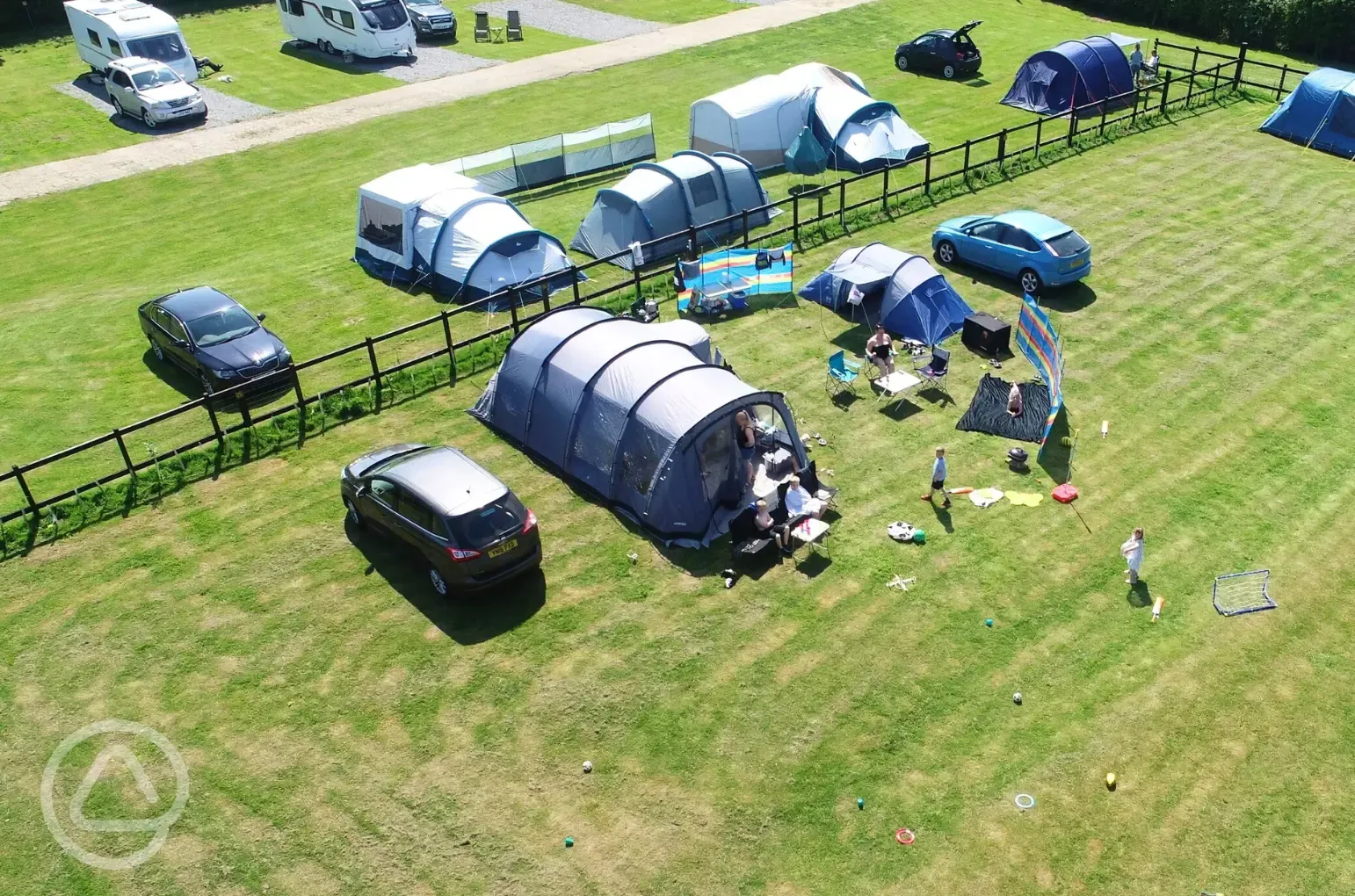Aerial of the campsite