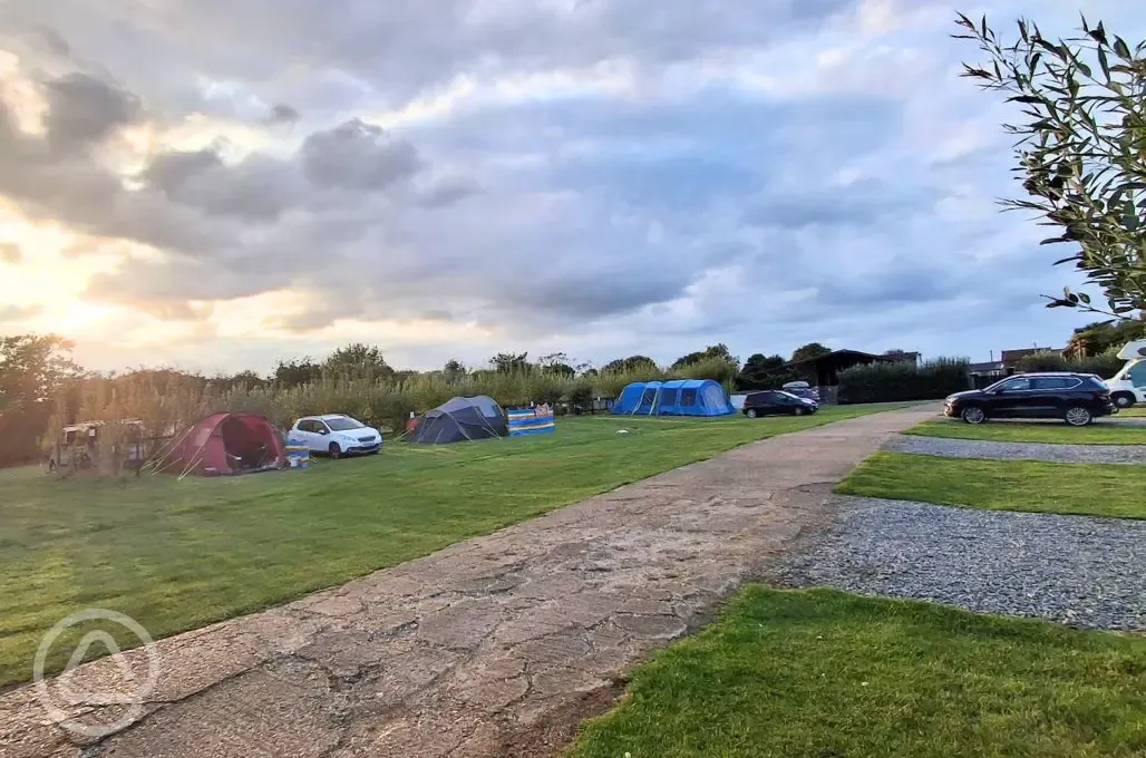 Electric hardstanding and grass touring pitches