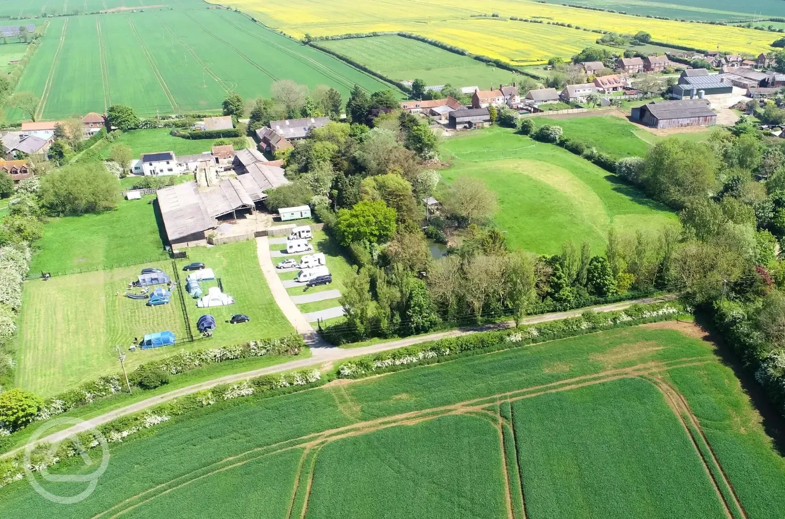 Aerial of the campsite