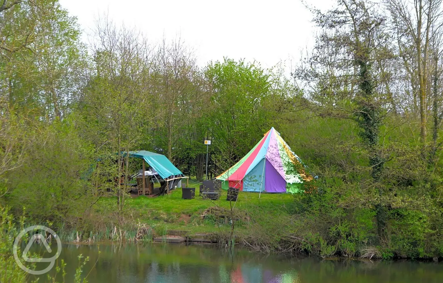 Lakeside glamping