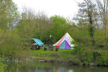 Lakeside glamping