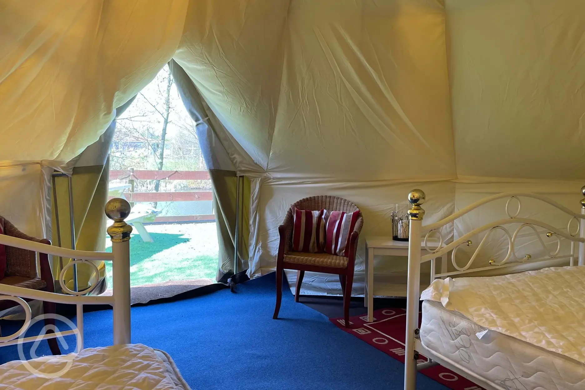 Brown Trout bell tent interior