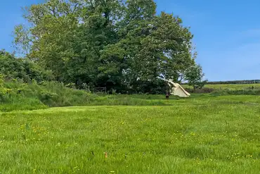 Campion (10m x 8m) non electric grass tent pitch with valley views