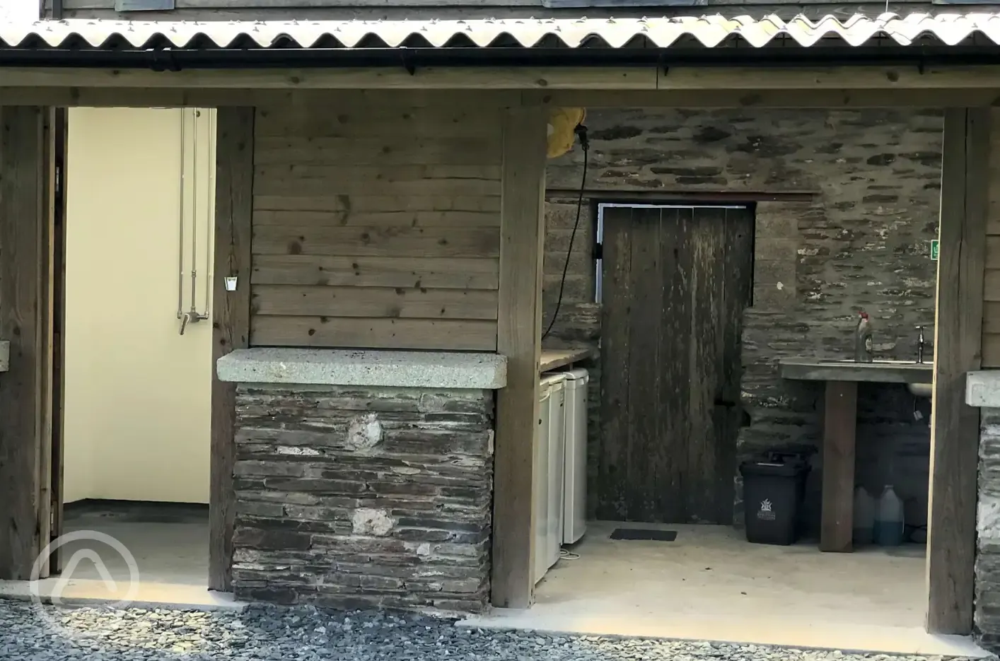 Shared facilities - showers and washing up area