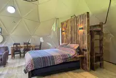 Glamping dome interior