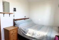 Log cabin double bed (bedding provided) Log cabin double bed (bedding provided)