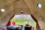 Glamping dome interior