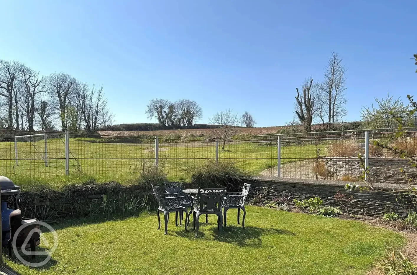 Log glamping cabin private garden
