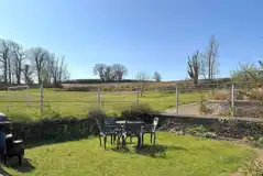 Log glamping cabin private garden