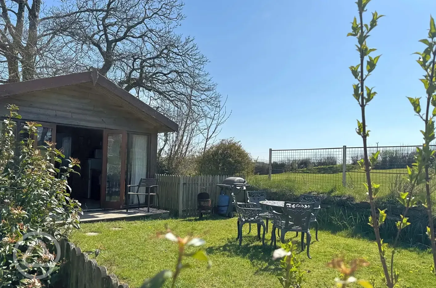 Log glamping cabin
