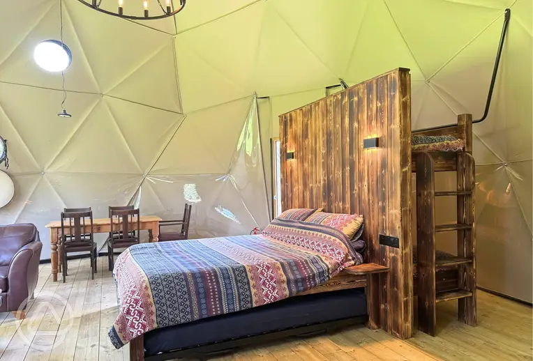 Glamping dome interior (six persons)