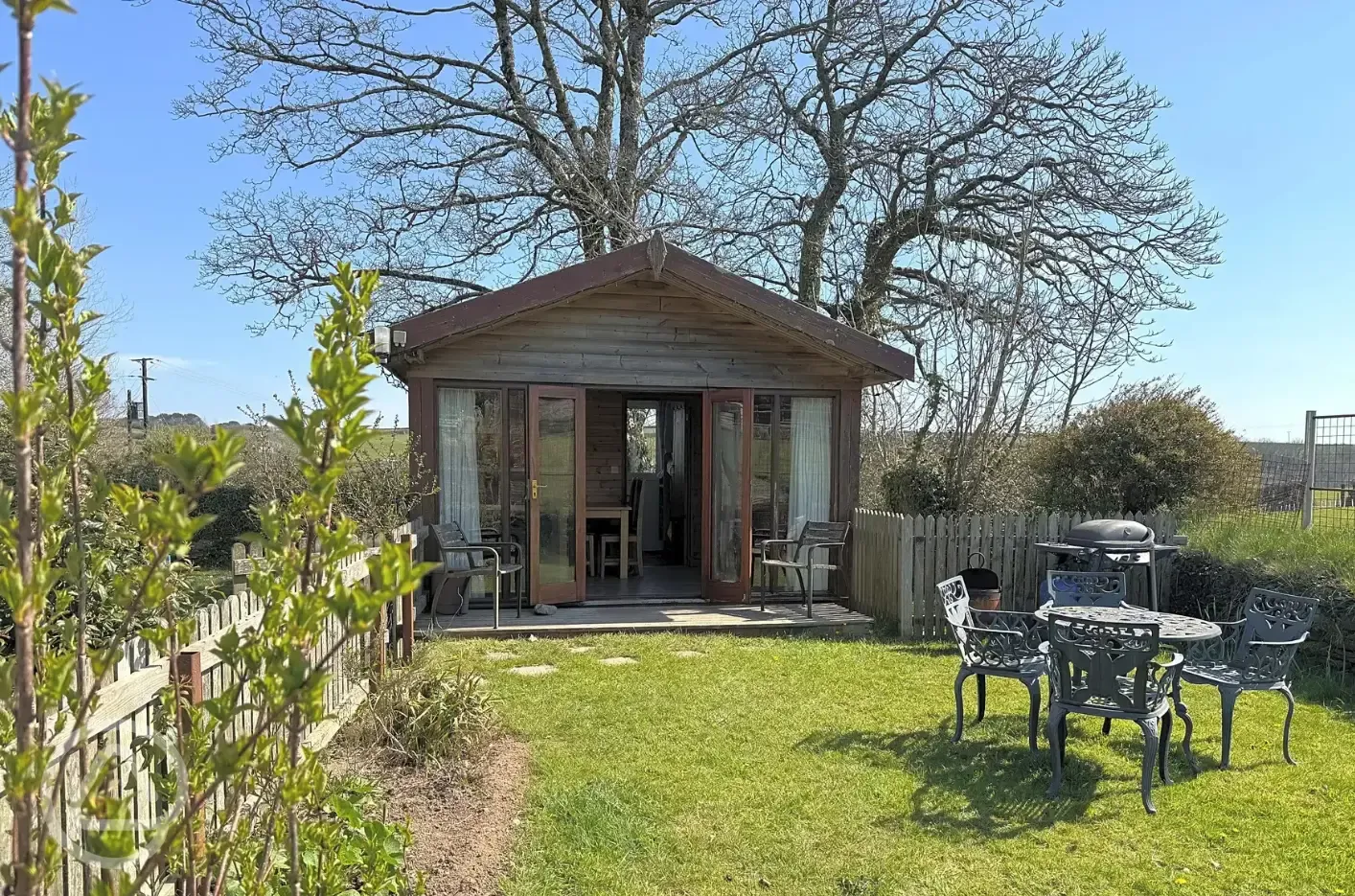 Log glamping cabin
