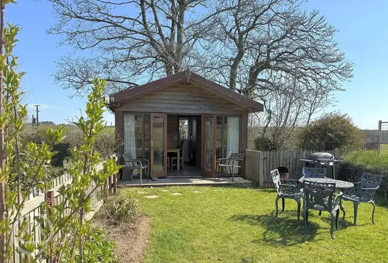 Log glamping cabin