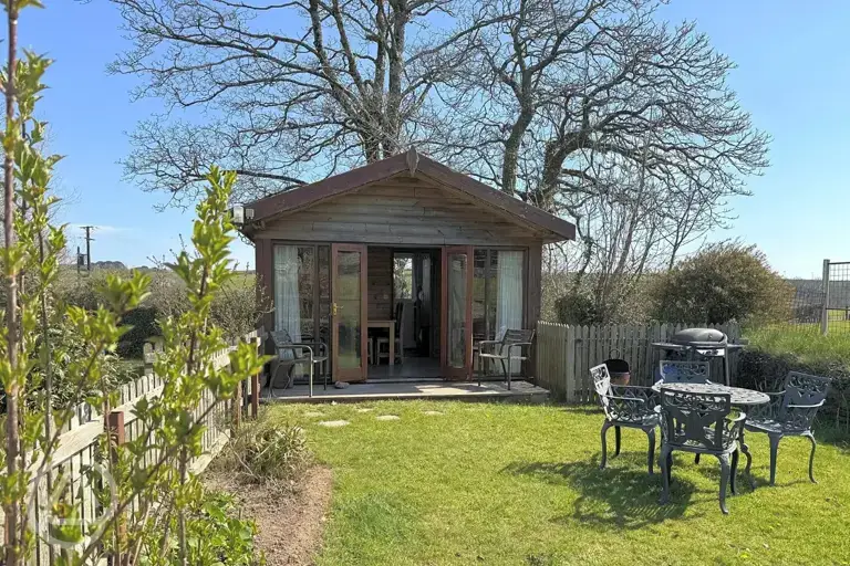 Log glamping cabin