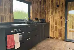 Glamping dome kitchen