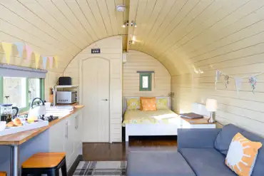 Glamping pod interior