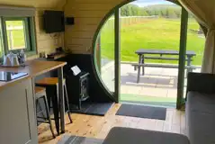 Adult only glamping pod interior 