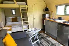 Family glamping pod bunk beds