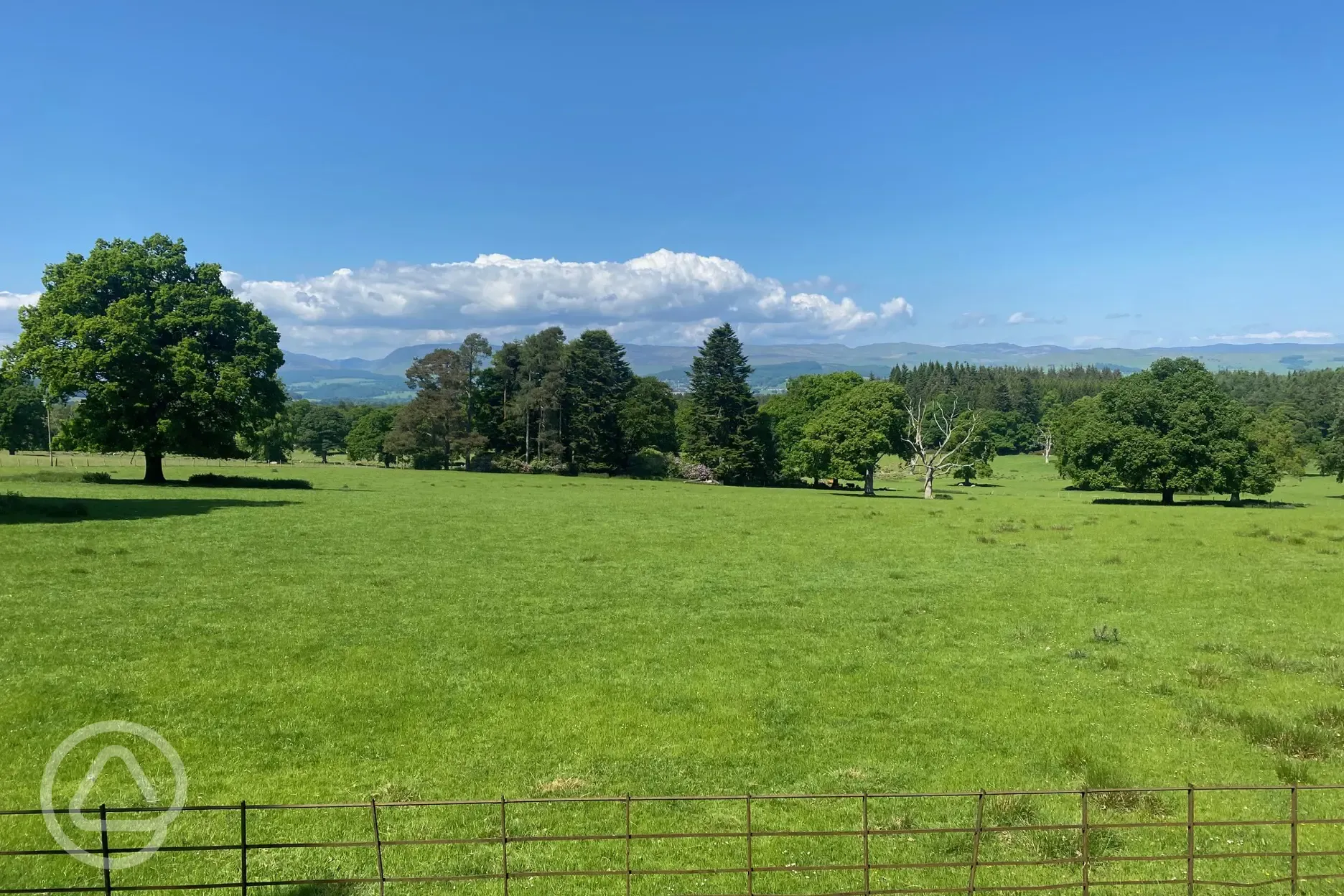 View from the non electric hardstanding pitches 