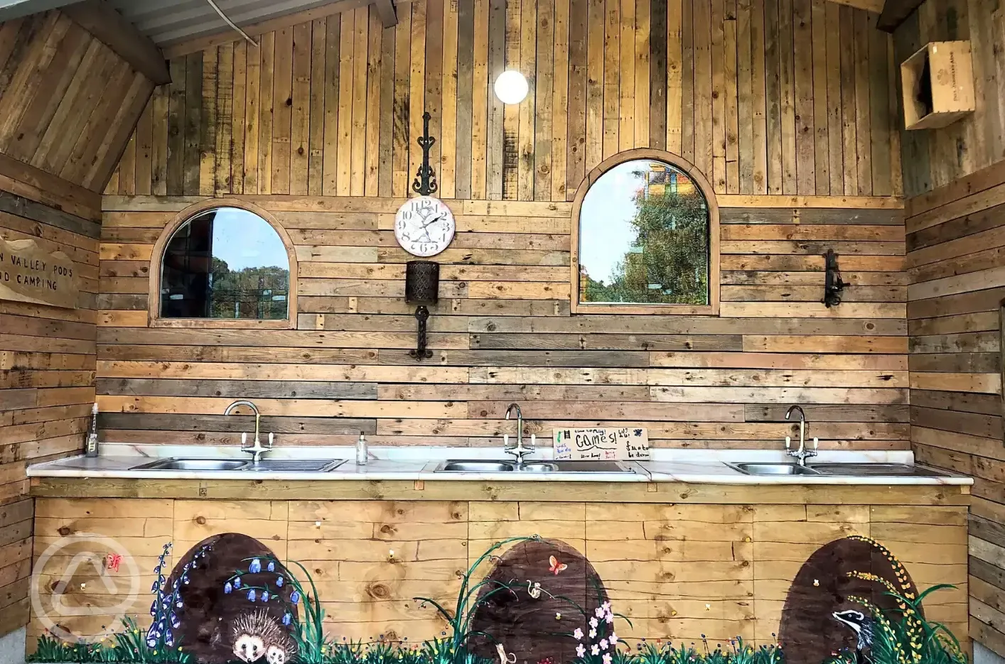 Outdoor washing up area