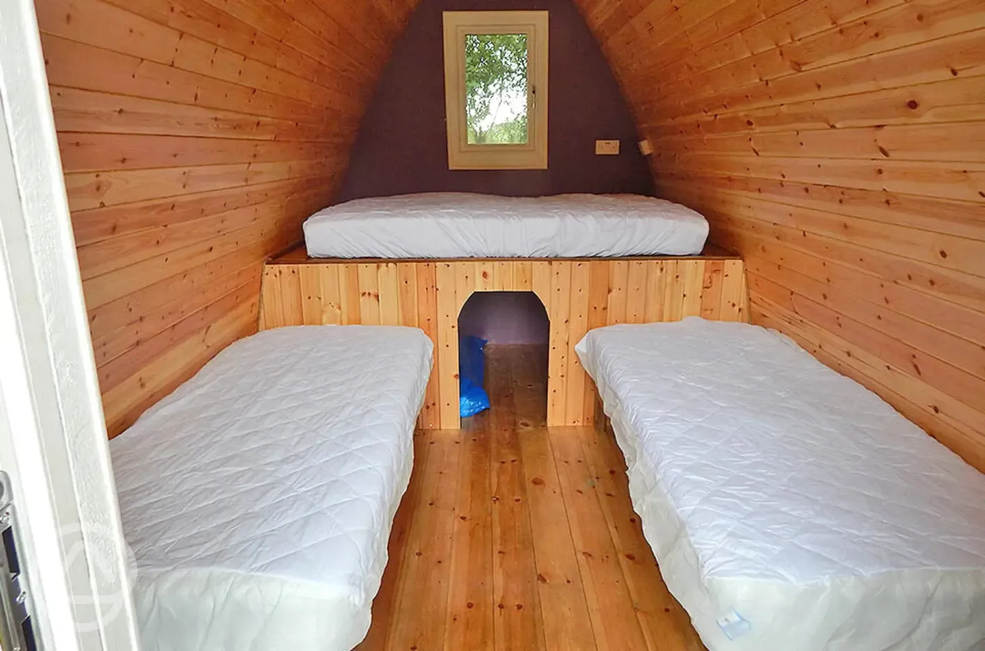 Camping pod interior