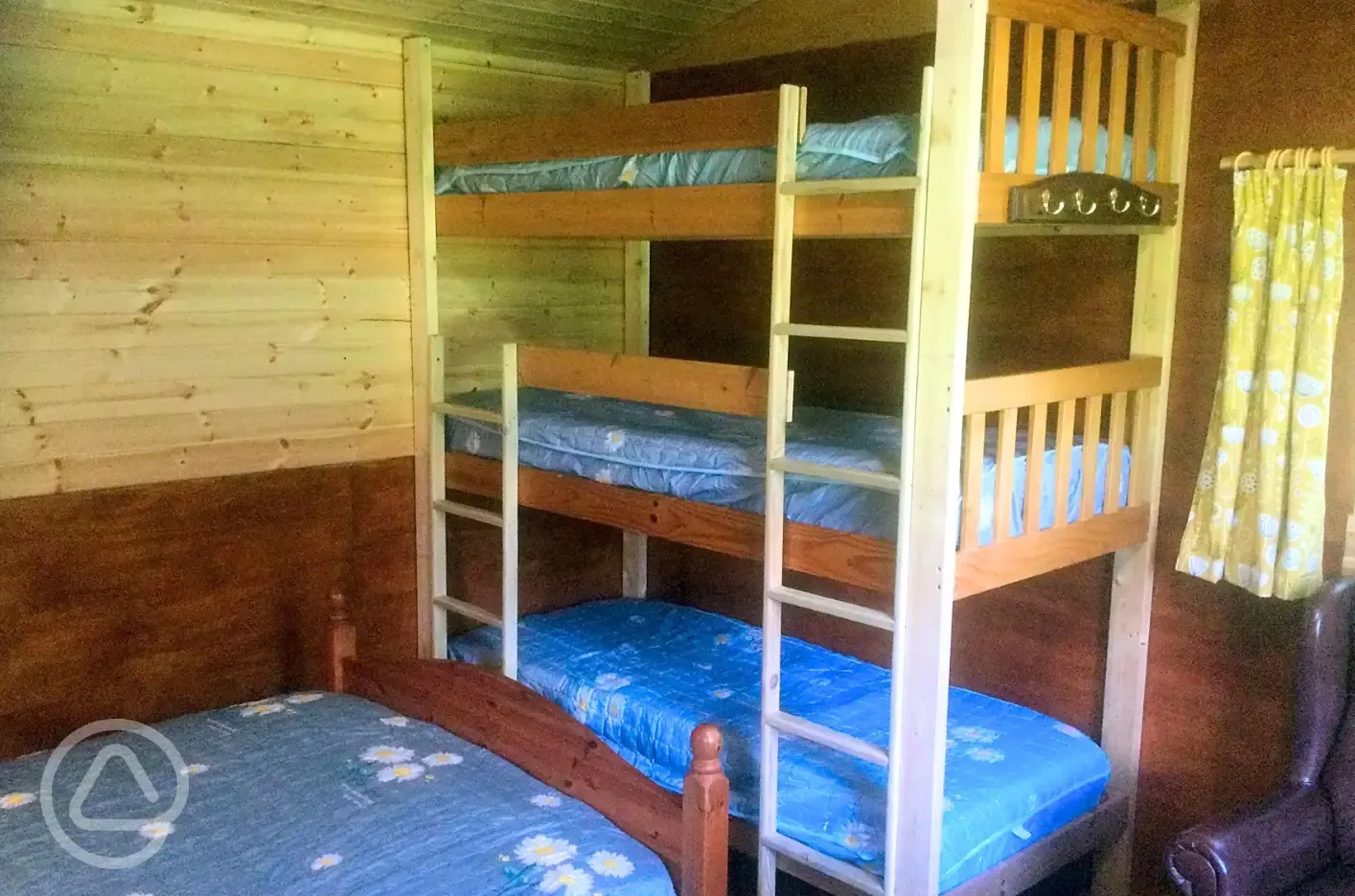 Buttercup cabin double bed and triple bunk