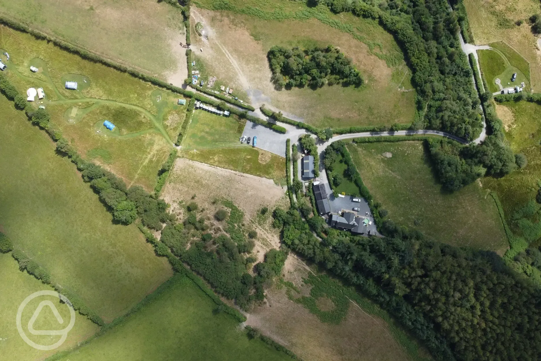 Birds eye view of the site