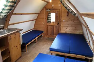 Camping pod interior