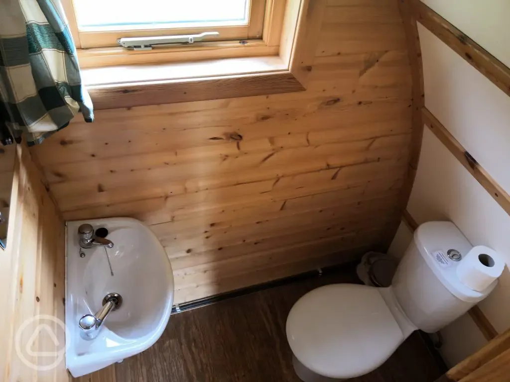 Camping pod ensuite toilet