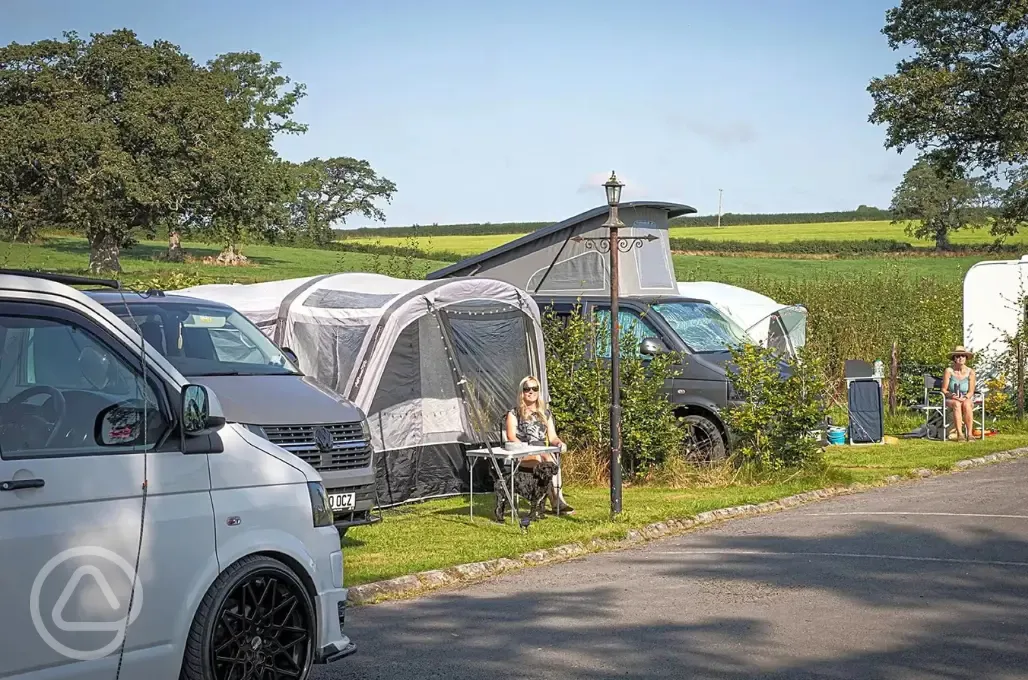 Optional electric grass and hardstanding pitches
