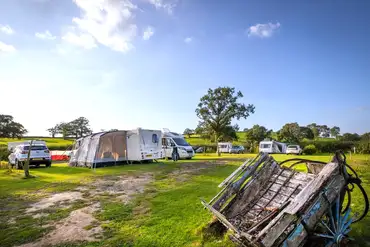 Hardstanding and grass pitches with optional 10 amp hook ups