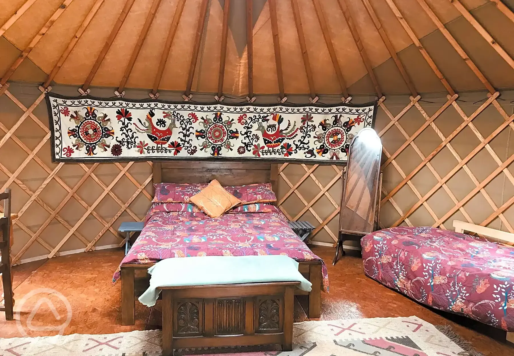 Bramble Yurt interior