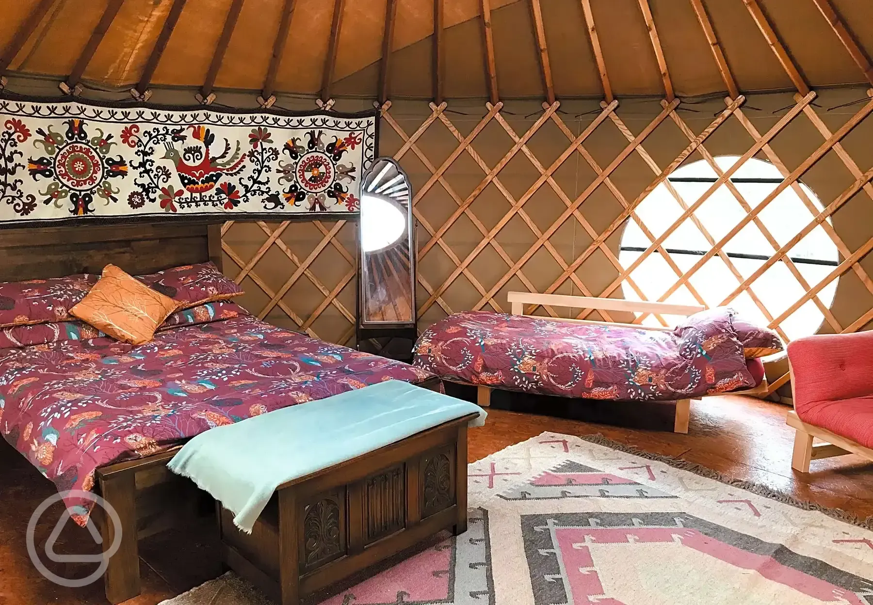 Bramble Yurt interior