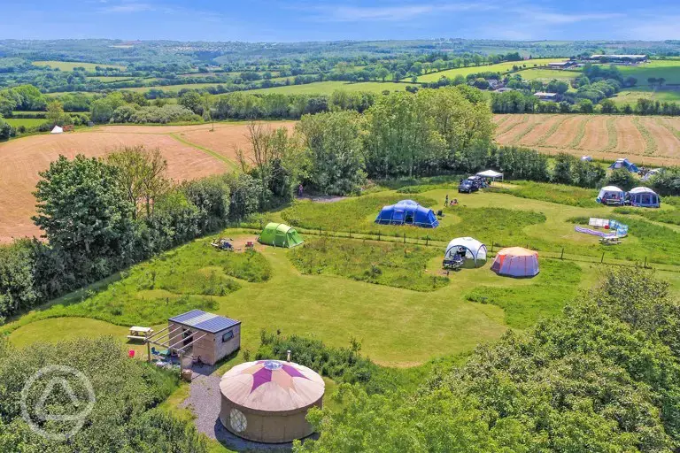 Aerial of the campsite