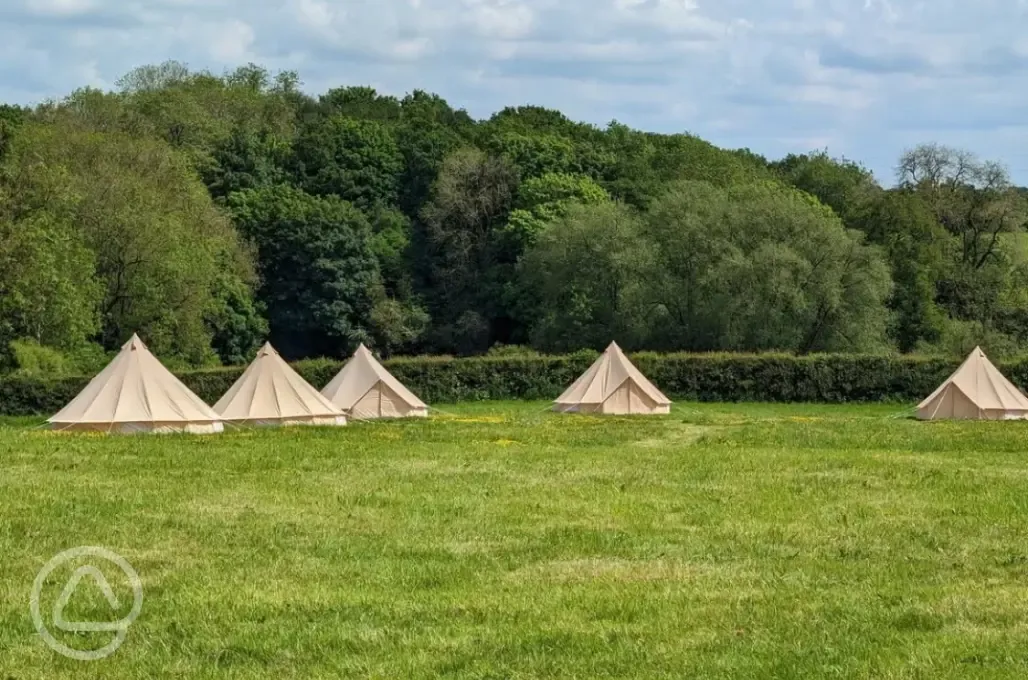 Bell tents and non electric grass pitches
