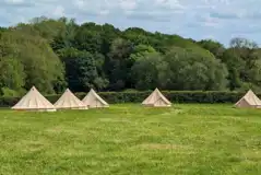 Bell tents and non electric grass pitches